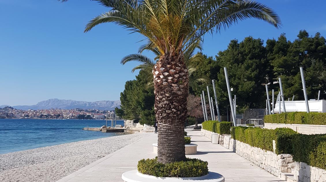 Split Riviera in the central city of Split neae the sea. 