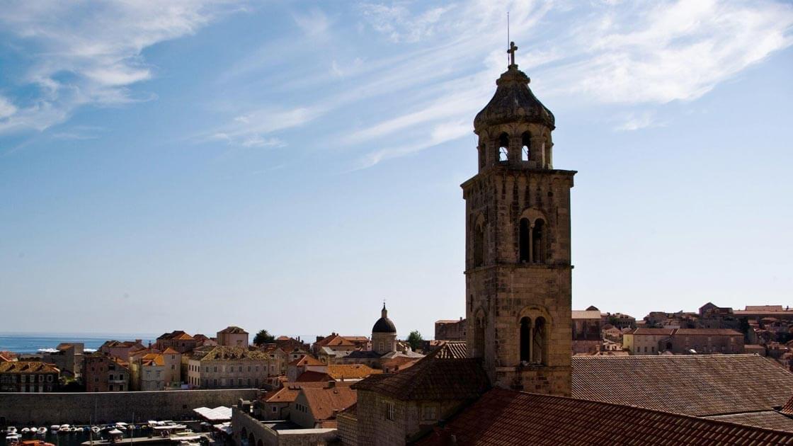 Old town and a church in Dubrovnik